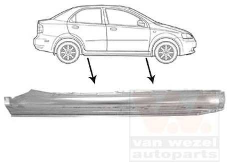 Chapa de acceso derecha Chevrolet Aveo II